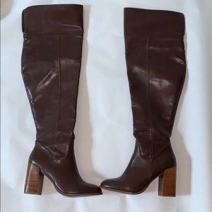 Brown Knee High Over the Knew Boots